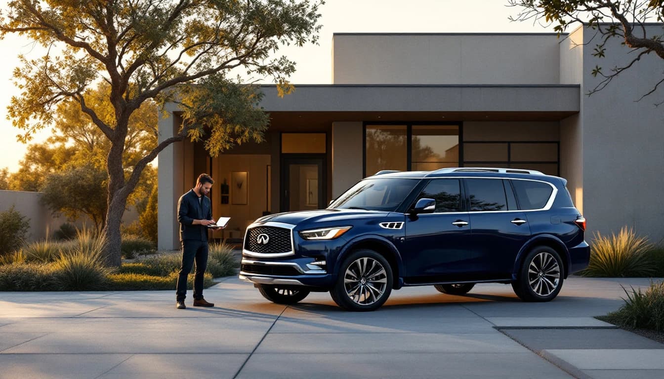 Mobile locksmith with an Infiniti Intelligent Key on-site in Frisco, Texas