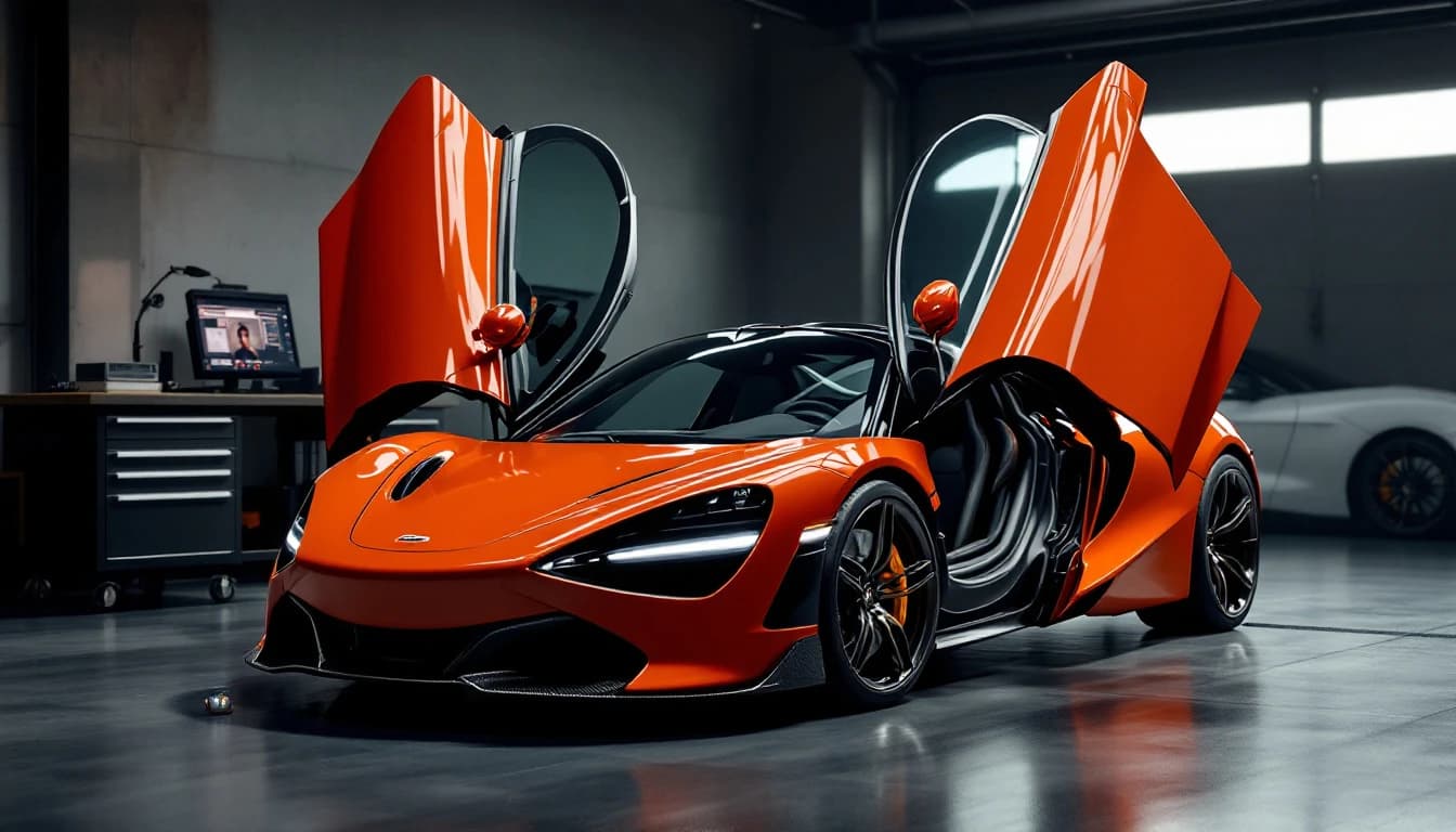 Mobile locksmith with a McLaren smart key on-site in Frisco, Texas